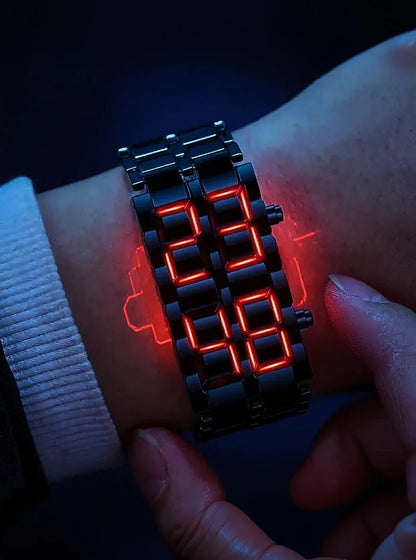 ساعة LED-BINARY المستقبلية ✨ اندماج التكنولوجيا والأناقة الجريئة