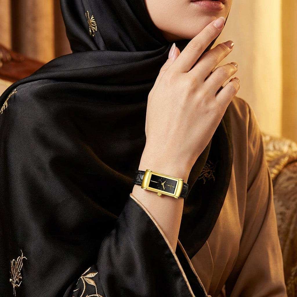 ساعة "إيليغانس" السوداء: بساطة تتحدث لغة الرقي ⌚🖤