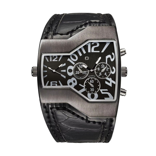 ساعة OULM BLACK: هيبة اللون الأسود في تصميم يفيض بالثقة ⌚🖤