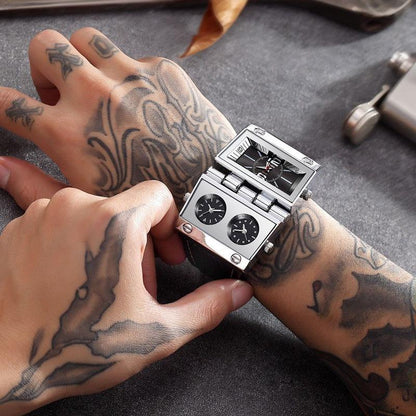 ساعة Oulm 9525: أيقونة التصميم الهندسي المبتكر ⌚🔥