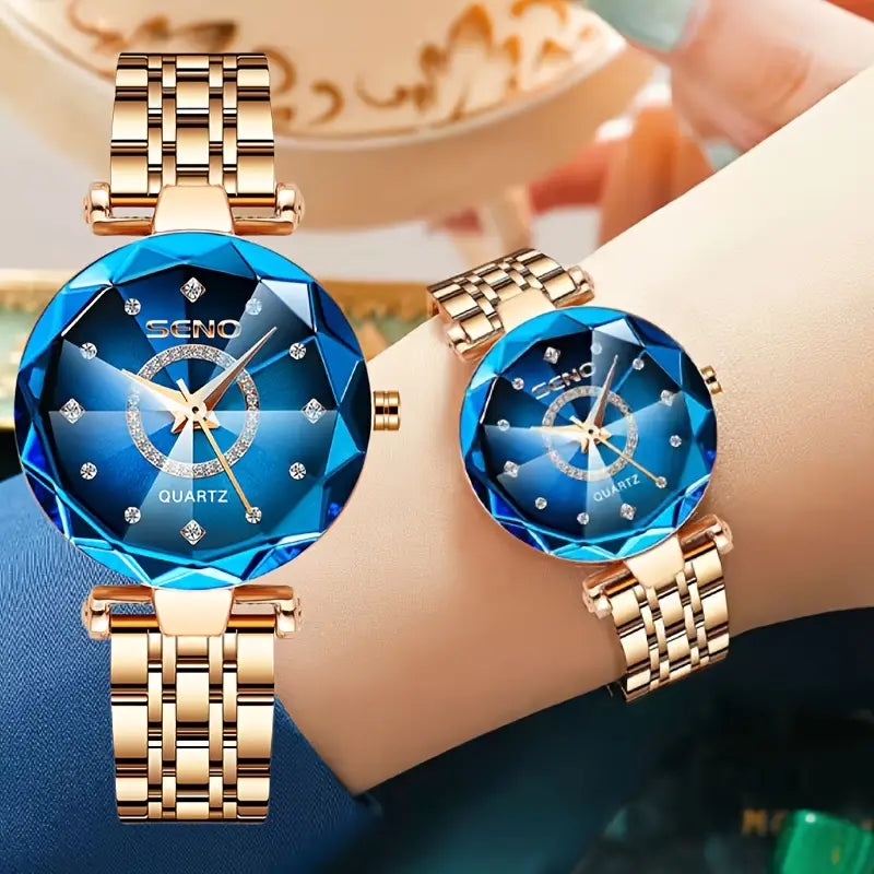 ساعة SENO Ocean Star ✨ فخامة المحيط وبريق الألماس