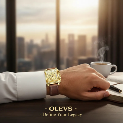 ساعة OLEVS 9925 ✨ جاذبية الذهب الخالص