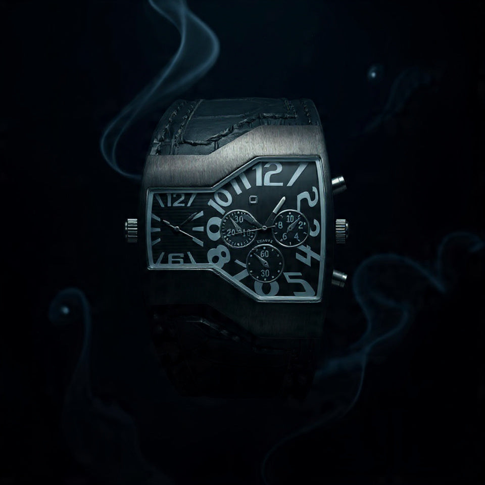 ساعة OULM BLACK: هيبة اللون الأسود في تصميم يفيض بالثقة ⌚🖤